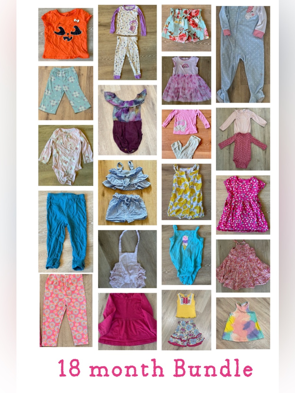 18 Month Girls Clothing Bundle- 27 Pieces